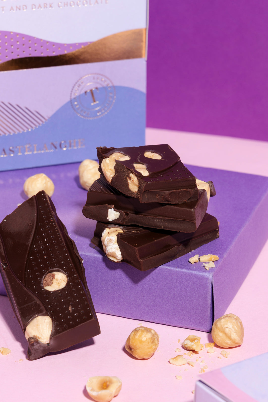 4 tavolette di Cioccolato con Nocciola Piemonte IGP "Tostata" Intera Gusti assortiti - Tastëlanghe Azienda Agricola