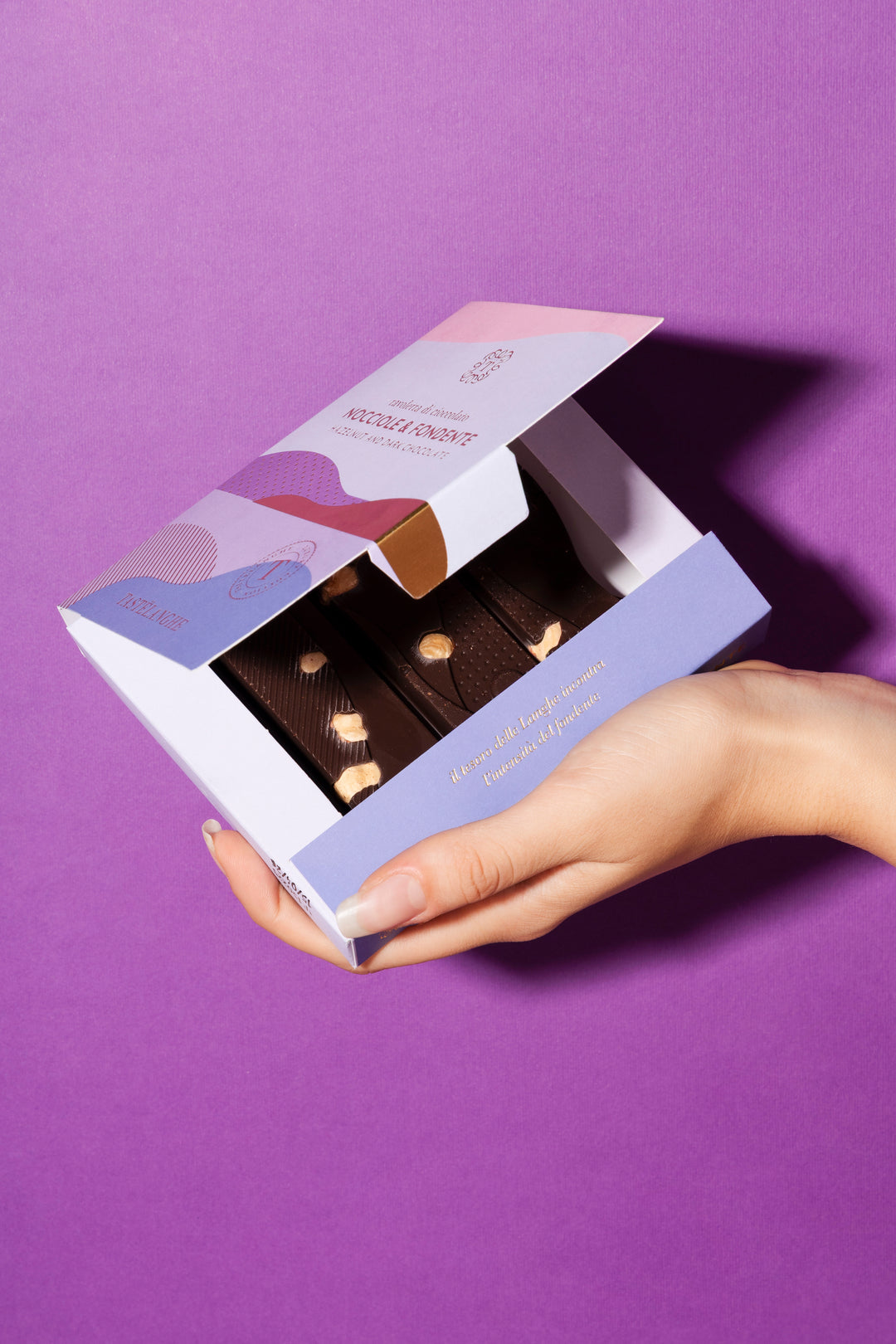 4 tavolette di Cioccolato con Nocciola Piemonte IGP "Tostata" Intera Gusti assortiti - Tastëlanghe Azienda Agricola