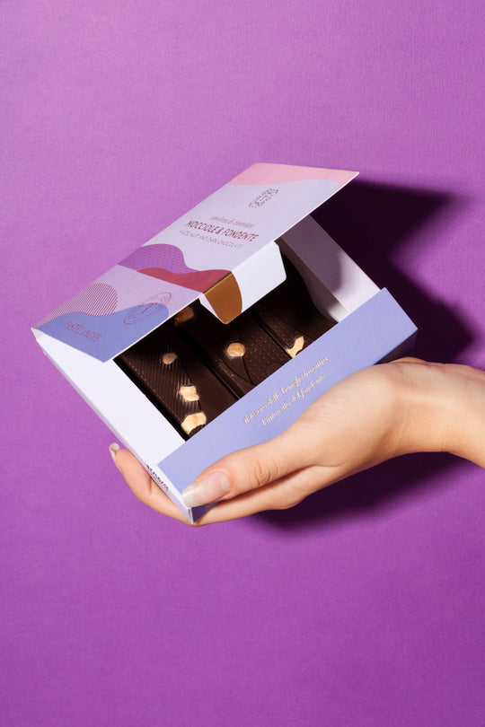 4 tavolette di Cioccolato con Nocciola Piemonte IGP "Tostata" Intera Gusti assortiti - Tastëlanghe Azienda Agricola