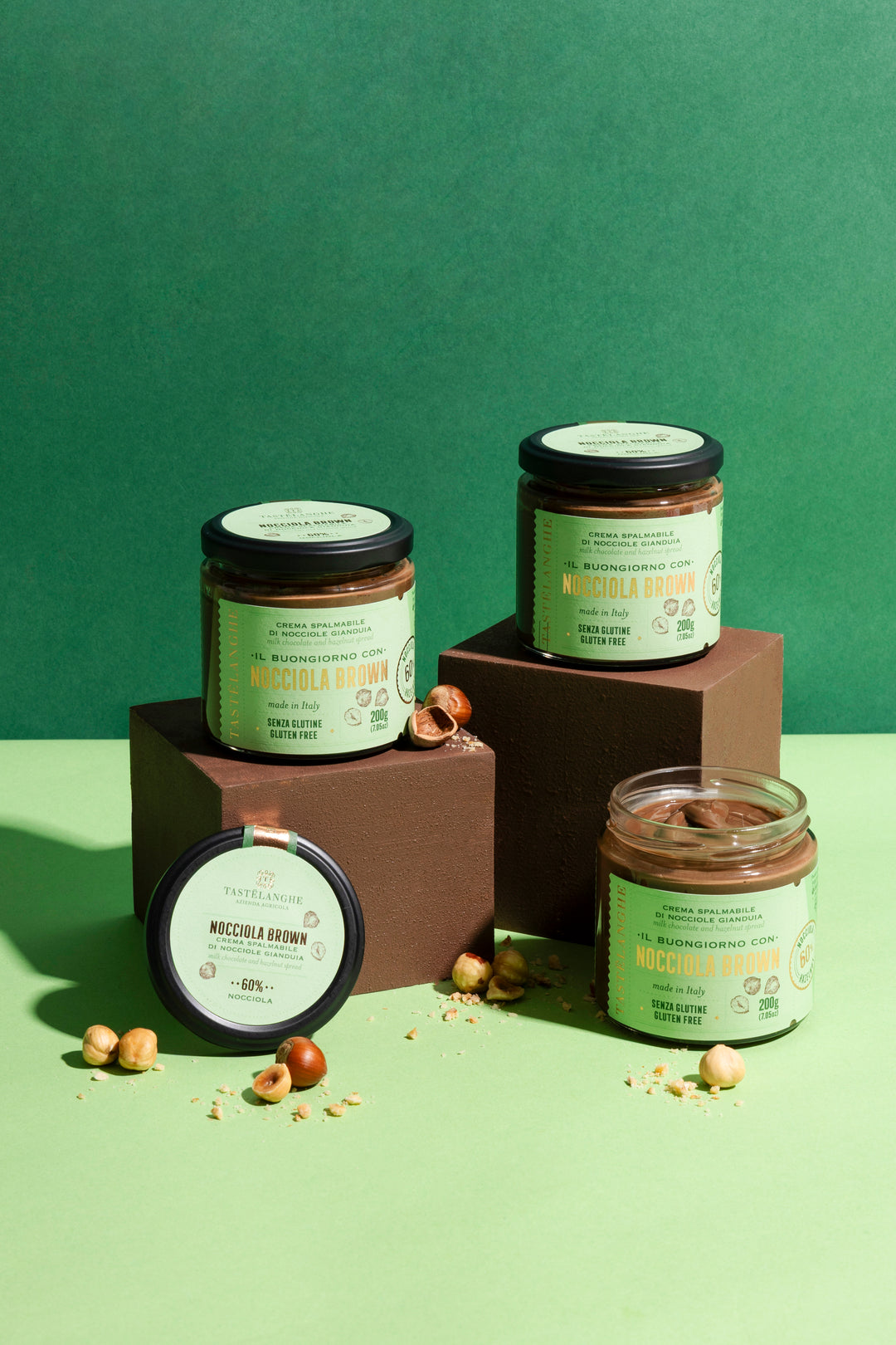 3 vasi di Crema di Nocciole Piemonte IGP delle Langhe (200g) - Tastëlanghe Azienda Agricola