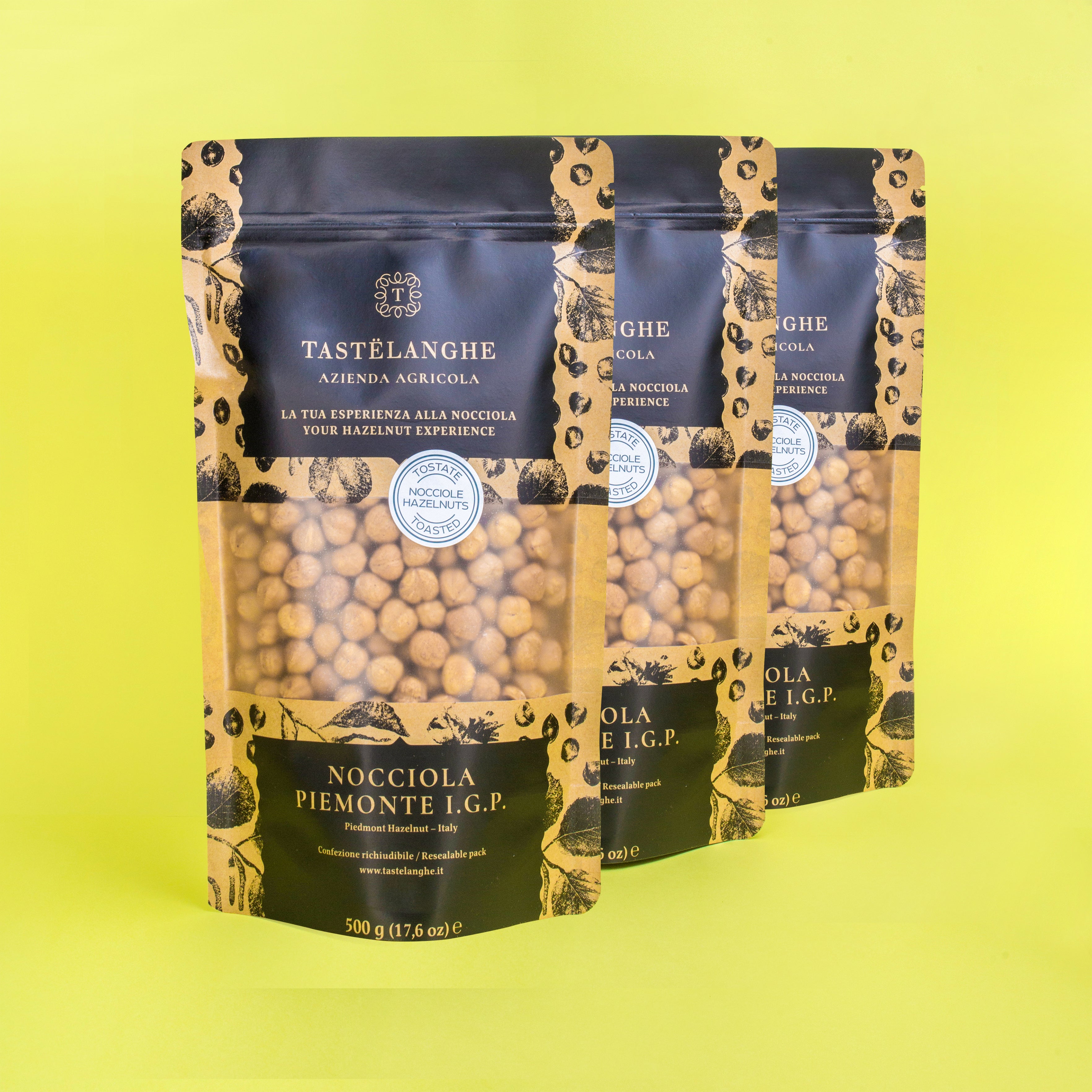 3 confezioni di Nocciole Piemonte IGP "Tostate" (500g)
