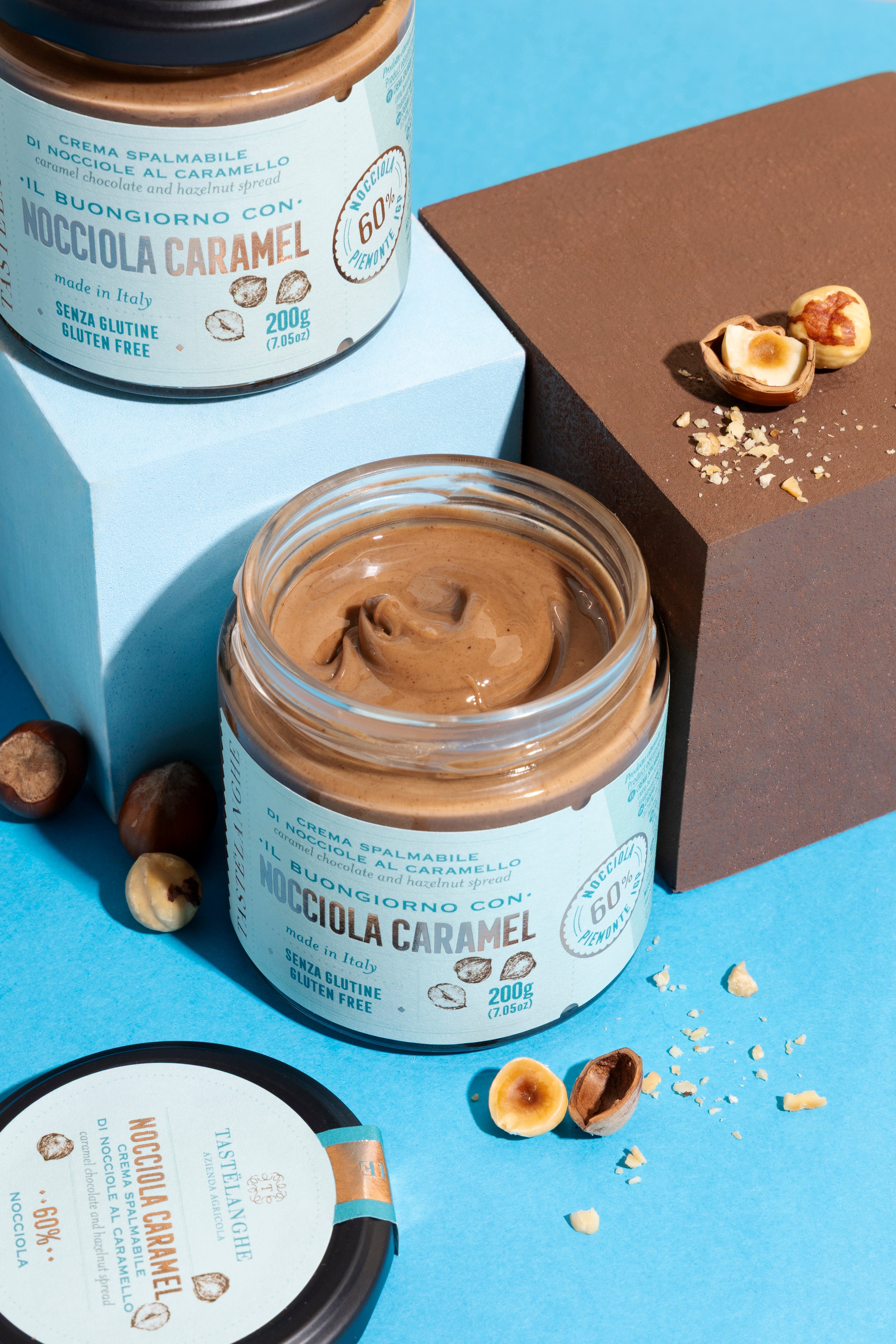 3 vasi di Crema di Nocciole Piemonte IGP delle Langhe (200g) - Tastëlanghe Azienda Agricola