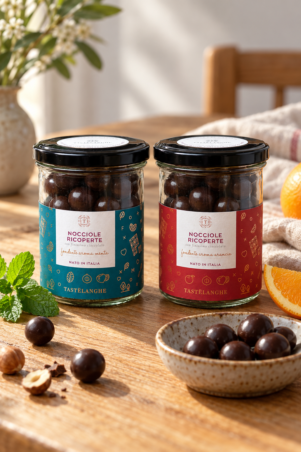 Nocciola Piemonte IGP ricoperta con Cioccolato Fondente e Aroma | 200g — ambientazione fotografica 5
