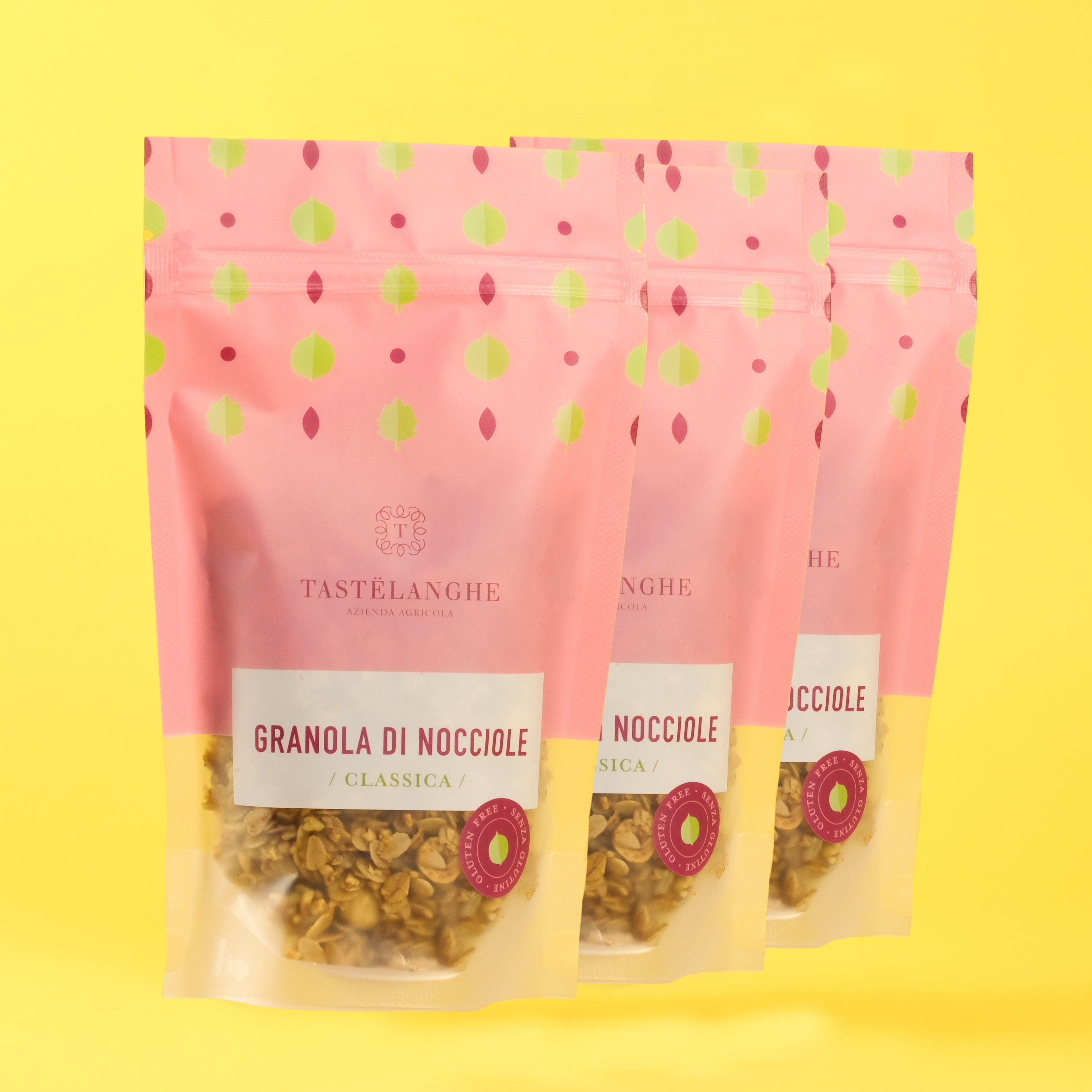 3 packs of PGI Piedmont Hazelnut Granola (150g)