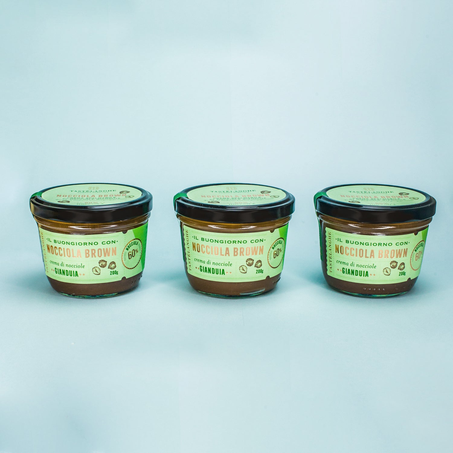 3 jars of Piedmont Hazelnut Cream PGI from the Langhe (200g)